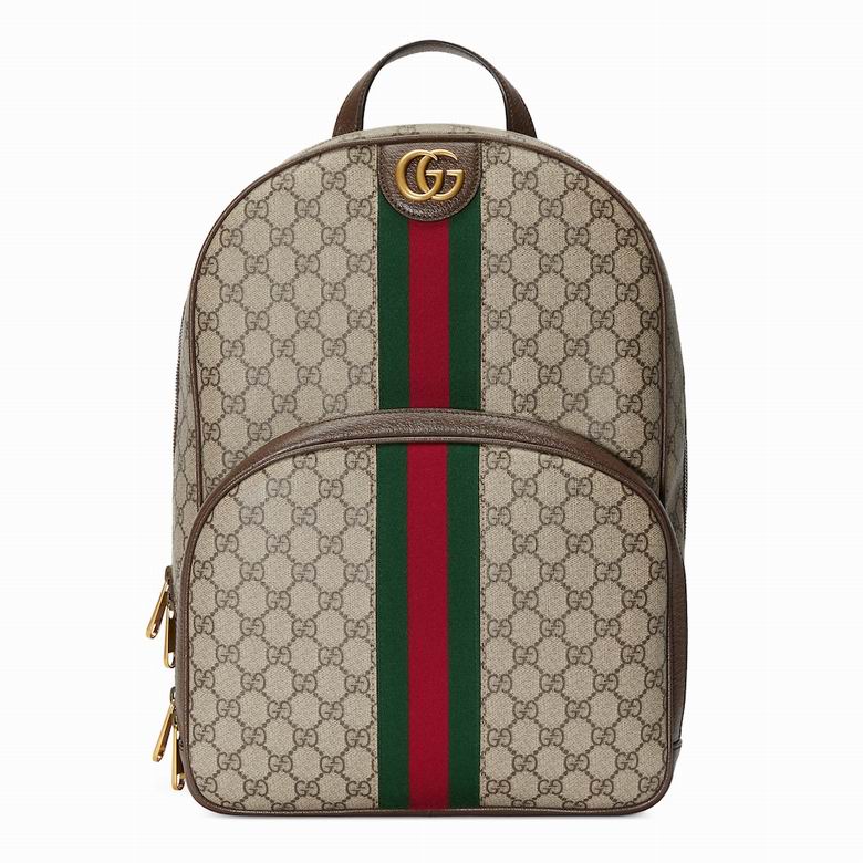 Gucci Ophidia Medium Backpack in GG Supreme Canvas with Web Stripe