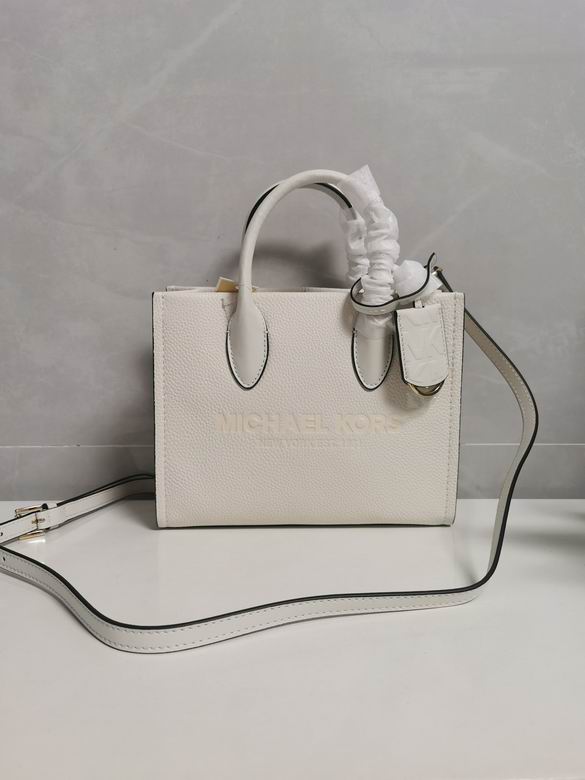 Michael Kors Mirella Small Tote Bag in Cream Pebbled Leather with Strap