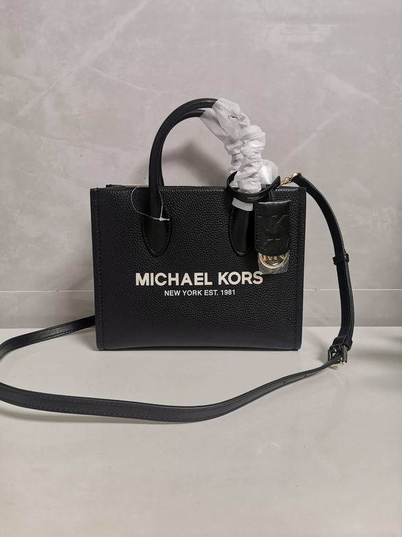 Michael Kors Mirella Small Tote Crossbody Bag in Black Pebbled Leather