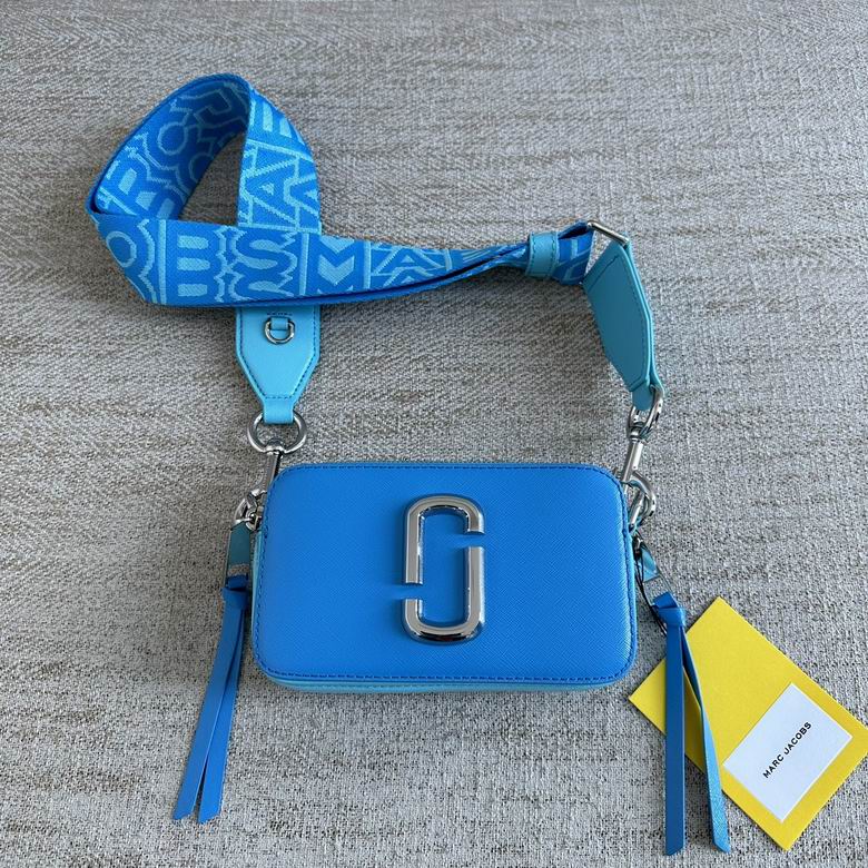 Marc Jacobs Snapshot Camera Crossbody Bag in Bright Blue with Logo Strap