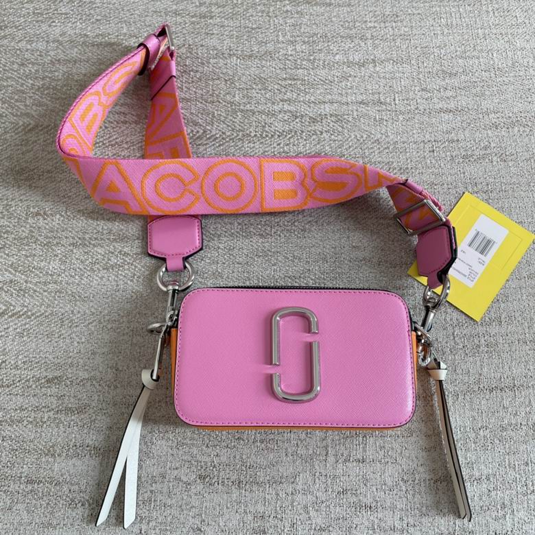 Marc Jacobs Snapshot Camera Crossbody Bag in Pink and Orange Leather