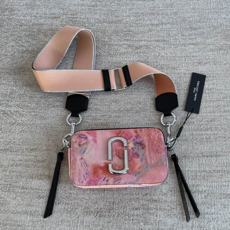 Marc Jacobs Snapshot Camera Crossbody Bag in Pink Floral Print with Wide Strap
