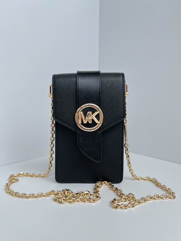 Michael Kors Greenwich Small Phone Crossbody Bag in Black Saffiano Leather