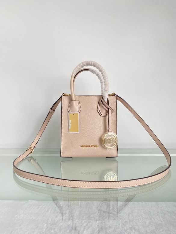 Michael Kors Mercer Extra-Small Crossbody Tote Bag in Blush Pebbled Leather