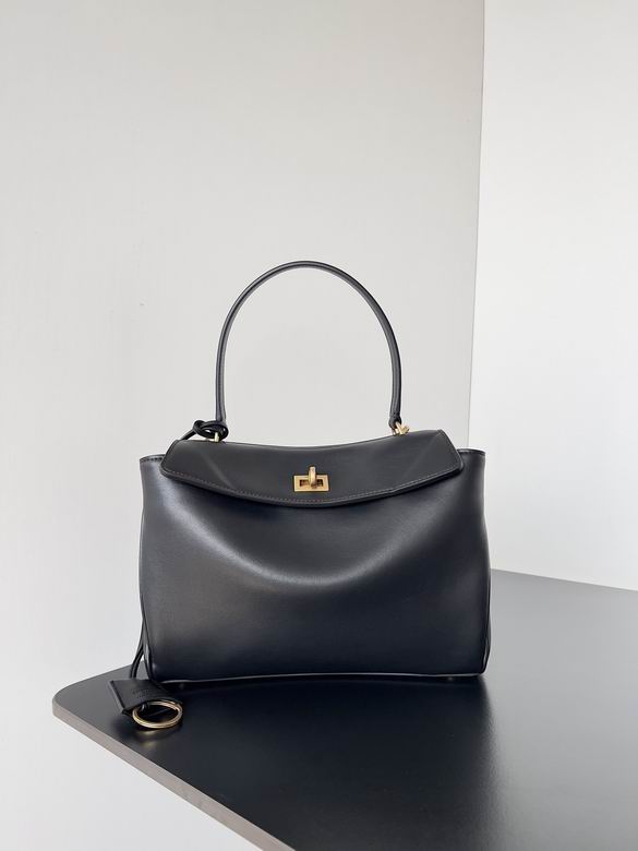 Balenciaga Rodeo Small Top-Handle Bag in Black Smooth Leather