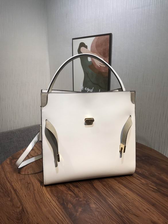 Tory Burch Lee Radziwill Double Bag in Cream Smooth Leather