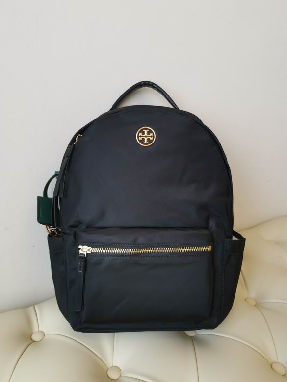 Tory Burch Tilda Nylon Backpack in Black with Gold Hardware