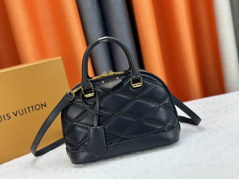 Louis Vuitton Alma BB Top-Handle Bag in Black Quilted Leather