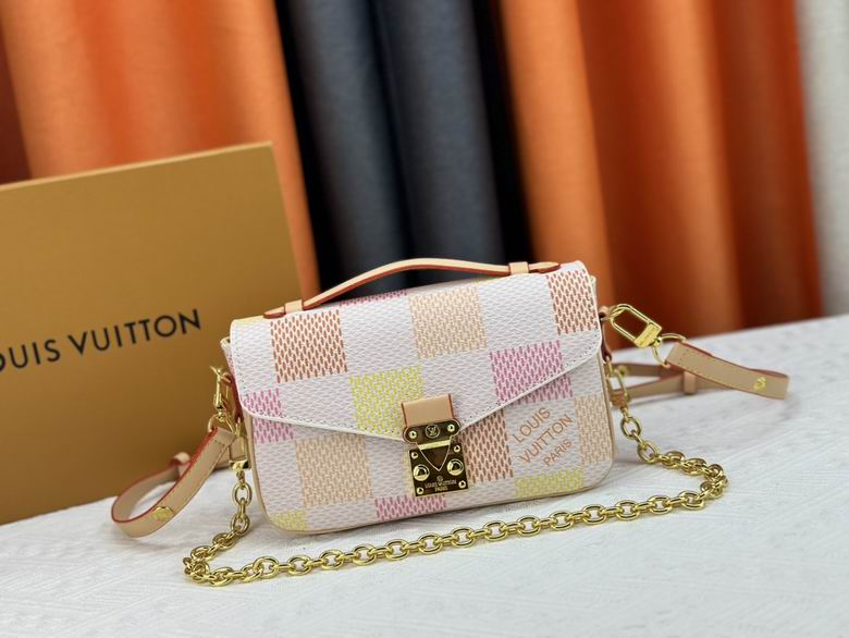 Louis Vuitton Pochette Métis East West Bag in Pastel Damier Canvas