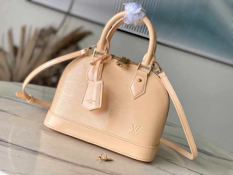 Louis Vuitton Alma BB Top-Handle Bag in Beige Epi Patent Leather