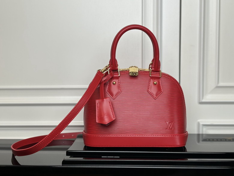 Louis Vuitton Alma BB Top-Handle Bag in Red Epi Leather