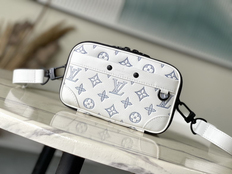 Louis Vuitton Alpha Wearable Wallet Crossbody Bag in White Monogram Leather
