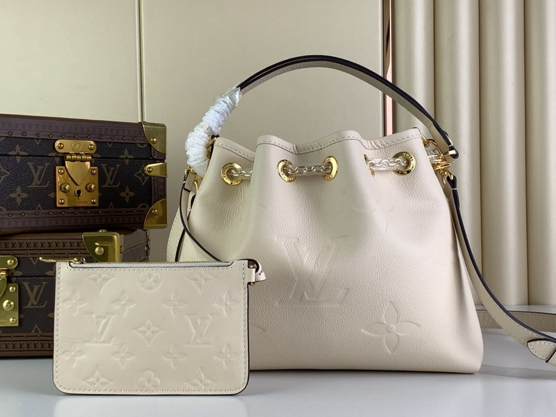 Louis Vuitton Bundle Bucket Bag in Cream Monogram Empreinte Leather