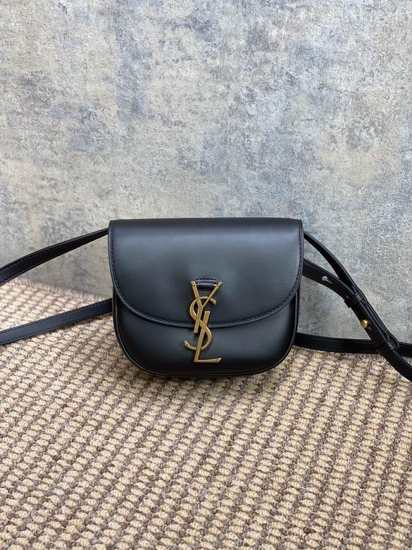 Saint Laurent Kaia Small Crossbody Bag in Black Smooth Leather