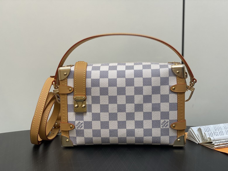 Louis Vuitton Side Trunk PM Shoulder Bag in Damier Azur Canvas