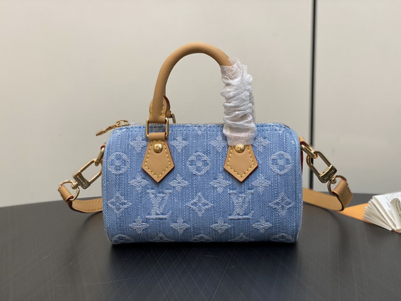 Louis Vuitton Speedy Nano Top-Handle Bag in Blue Monogram Denim