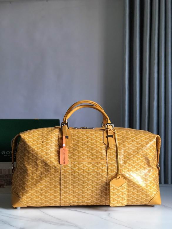 Goyard Boeing 55 Travel Duffle Bag in Yellow Goyardine Canvas