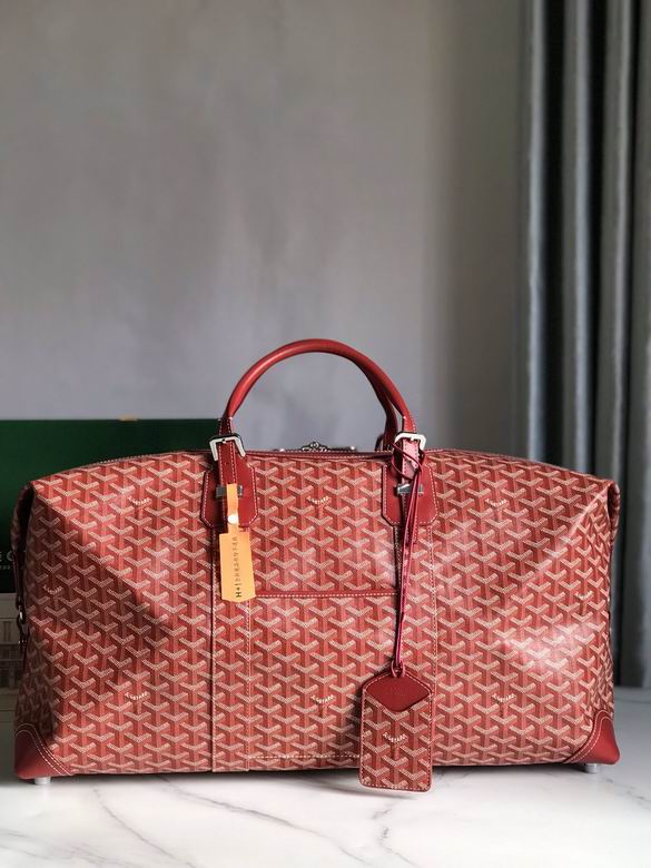 Goyard Boeing 55 Travel Duffle Bag in Red Goyardine Canvas