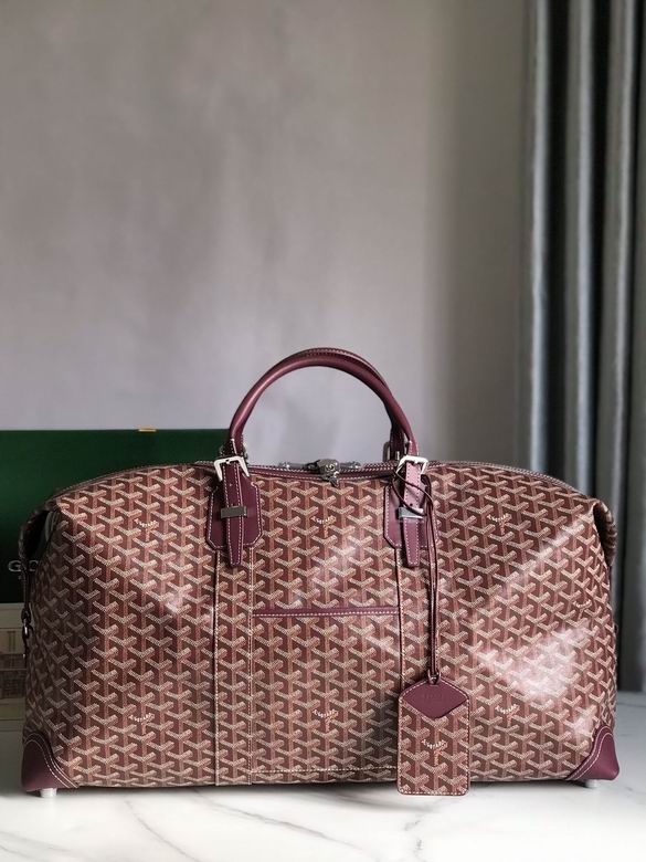 Goyard Boeing 55 Travel Duffle Bag in Burgundy Goyardine Canvas