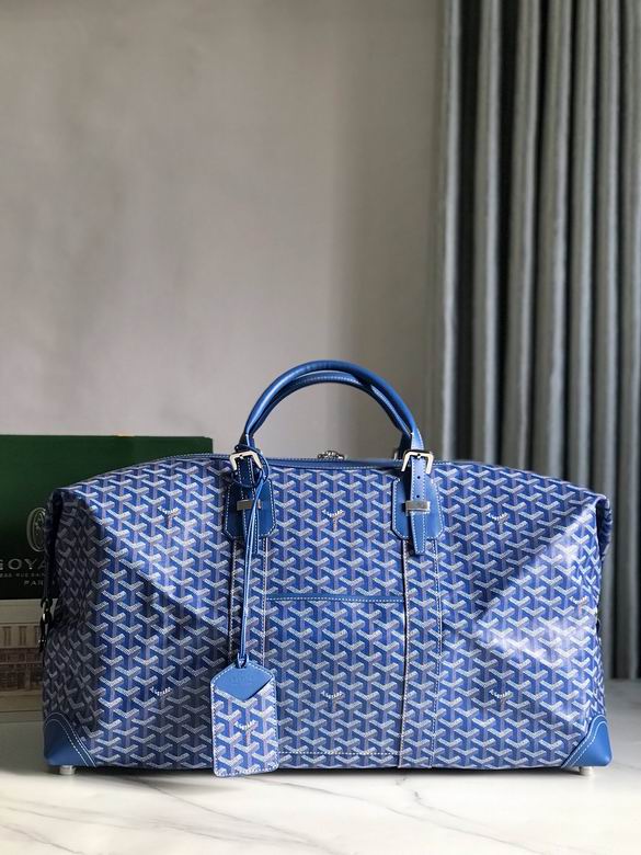 Goyard Boeing 55 Travel Bag in Blue Goyardine Canvas