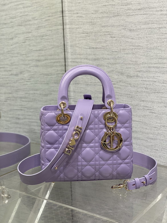 Christian Dior Lady Dior My ABCDior Small Bag in Lavender Cannage Lambskin