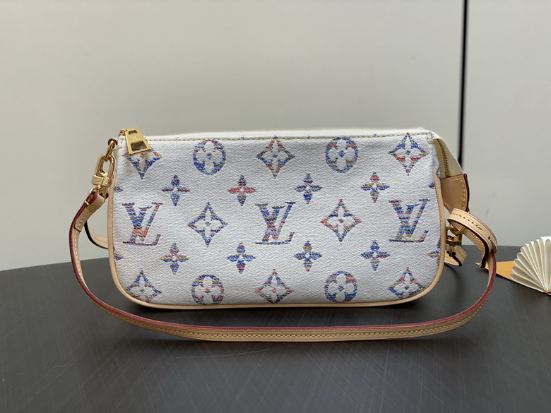 Louis Vuitton Pochette Accessoires Shoulder Bag in White Multicolor Monogram