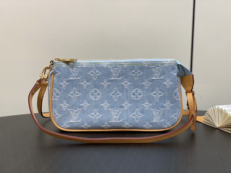 Louis Vuitton Pochette Accessoires Shoulder Bag in Blue Monogram Denim