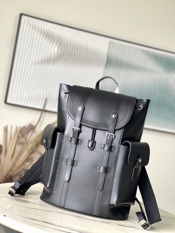 Louis Vuitton Christopher Backpack in Black Epi Leather