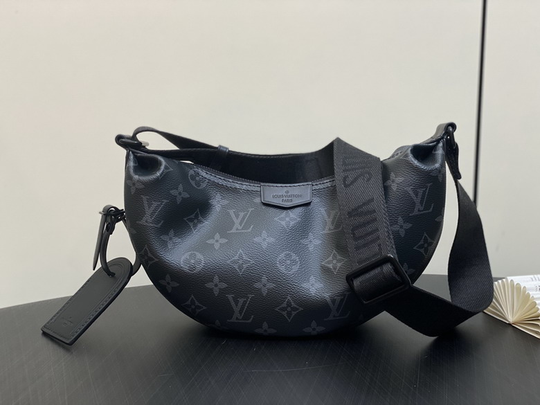 Louis Vuitton Hamac Crescent Crossbody Bag in Monogram Eclipse Canvas
