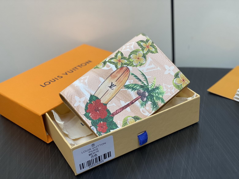 Louis Vuitton Pocket Organizer Wallet in Monogram Surfboard Hawaiian Print