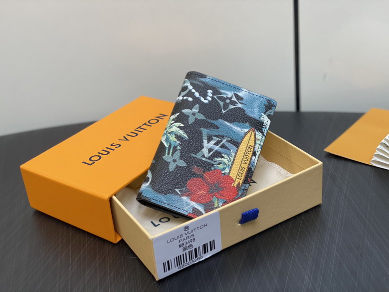 Louis Vuitton Pocket Organizer Card Holder in Tropical Monogram Print Canvas