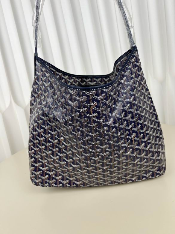 Goyard Boheme Hobo Shoulder Bag in Navy Goyardine Canvas