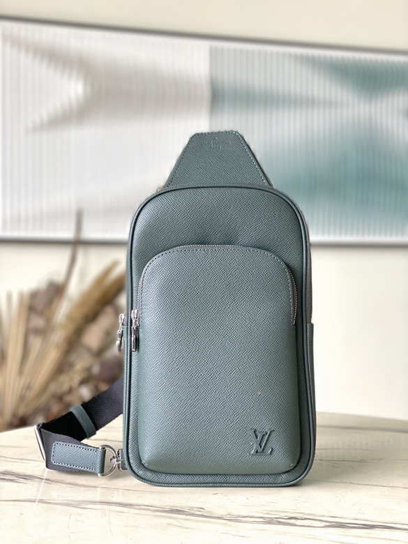 Louis Vuitton Avenue Sling Bag in Green Taiga Leather