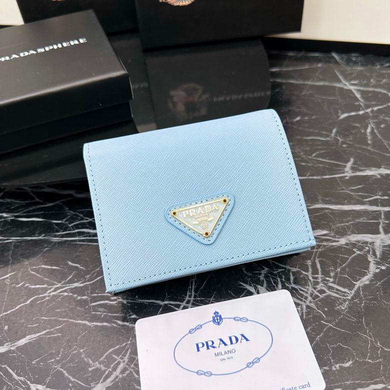 Prada Saffiano Leather Small Wallet · 10×19×2 cm