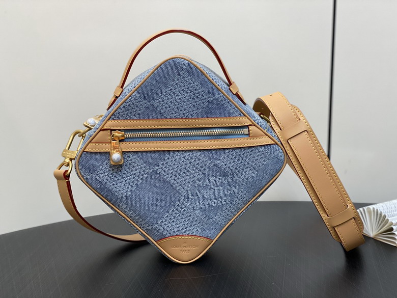 Louis Vuitton Chess Messenger Crossbody Bag in Blue Damier Denim