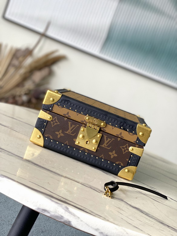 Louis Vuitton Coffret Trunk Box Bag in Monogram and Reverse Canvas