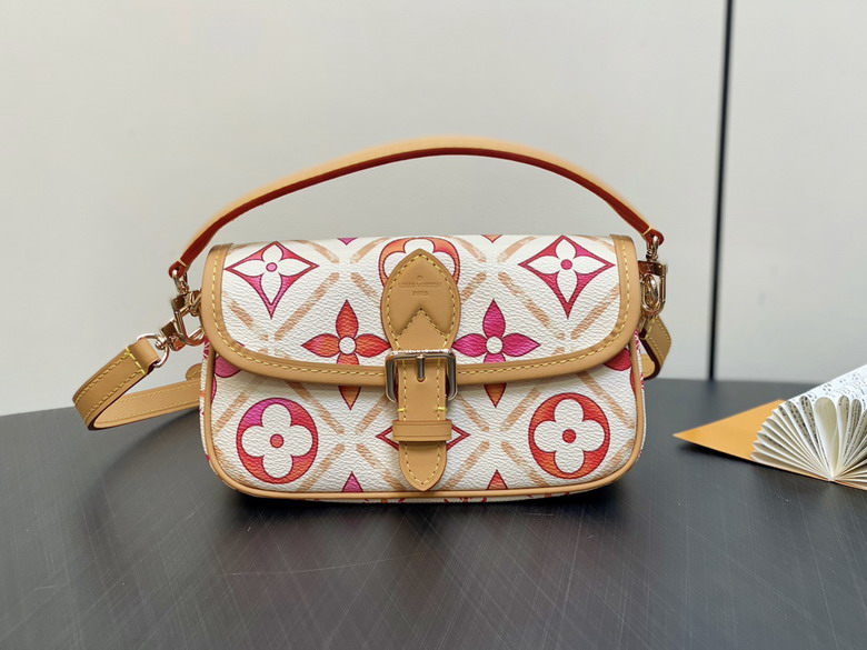 Louis Vuitton Diane Shoulder Bag in Pink and Red Monogram Flower Canvas