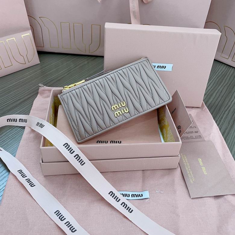 Miu Miu Matelassé Card Holder · 8×15 cm