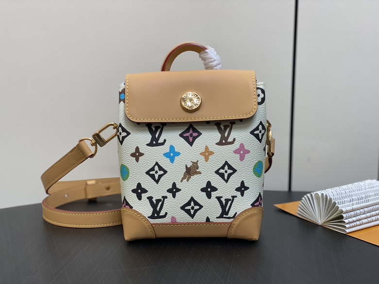 Louis Vuitton Nano Steamer Backpack in White Multicolor Monogram Canvas