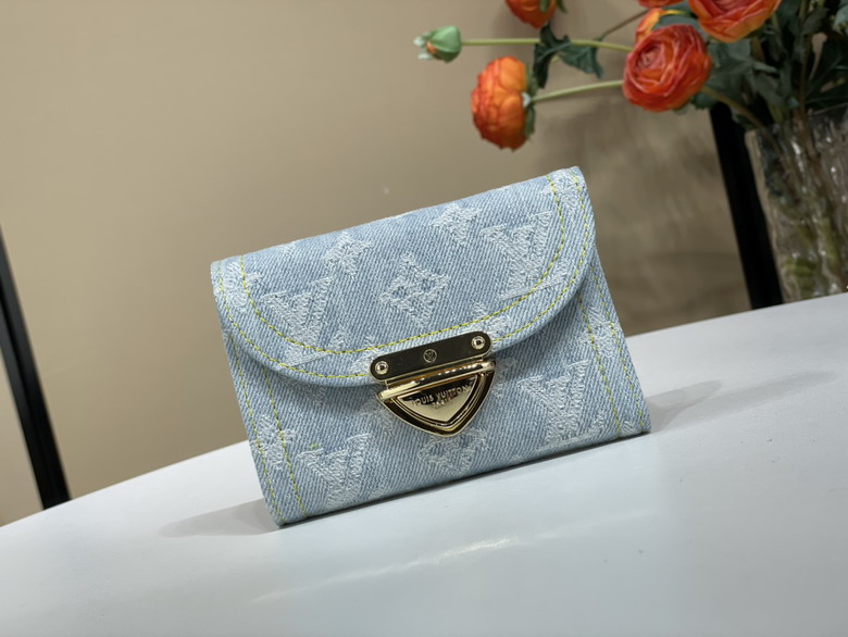 Louis Vuitton Victorine Wallet in Light Blue Monogram Denim