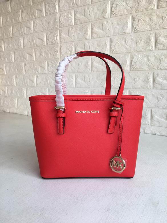 Michael Kors Jet Set Travel Extra-Small Tote Bag in Red Saffiano Leather