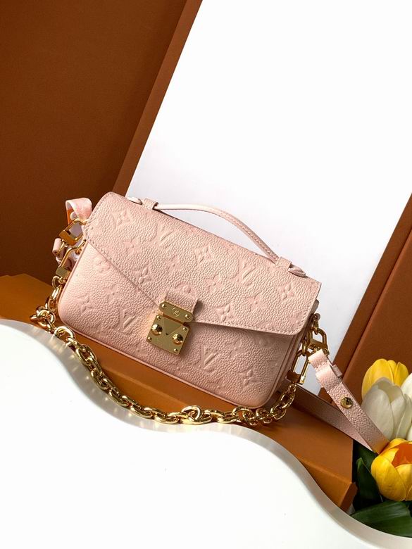 Louis Vuitton Pochette Métis East West Bag in Pink Monogram Empreinte Leather