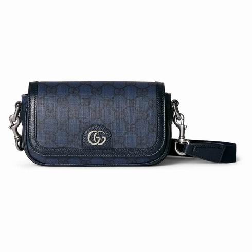 Gucci Ophidia GG Mini Shoulder Bag in Blue GG Supreme Canvas