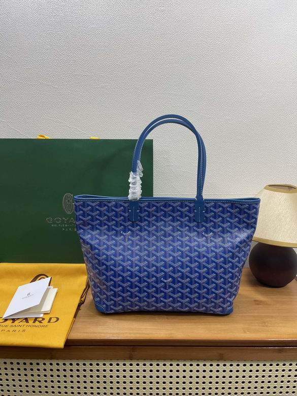 Goyard Artois PM Tote Bag in Blue Goyardine Canvas
