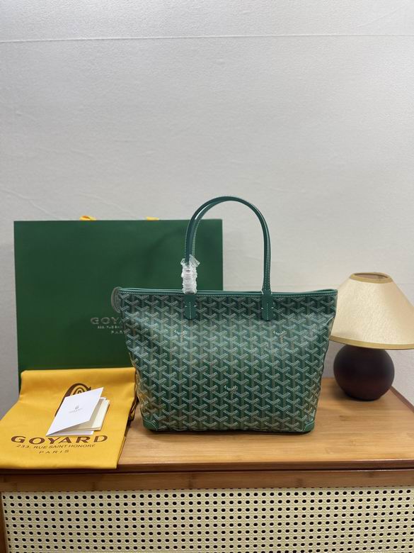 Goyard Artois Tote Bag in Green Goyardine Canvas