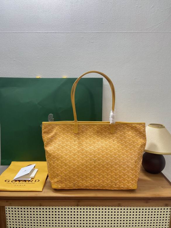 Goyard Artois MM Tote Bag in Yellow Goyardine Canvas