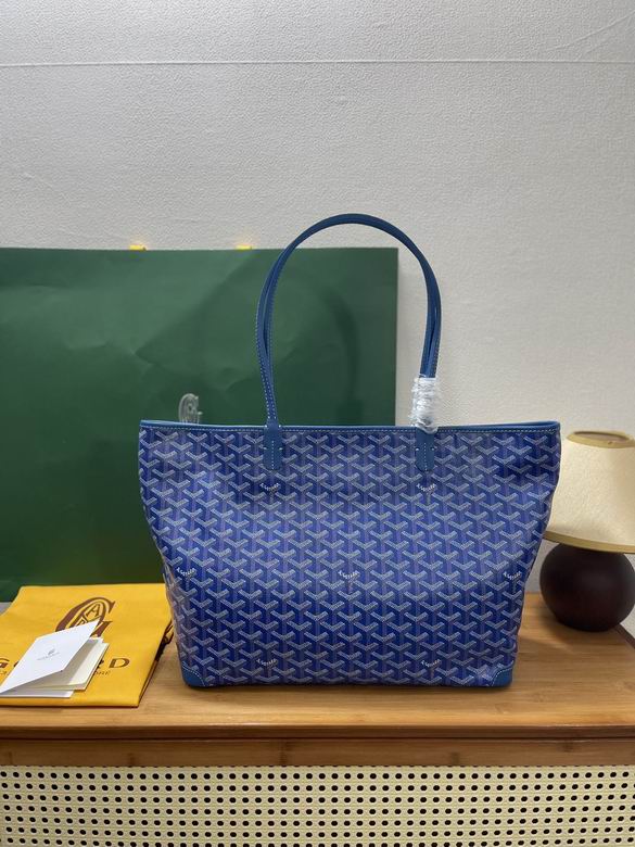 Goyard Artois Tote Bag in Blue Goyardine Coated Canvas