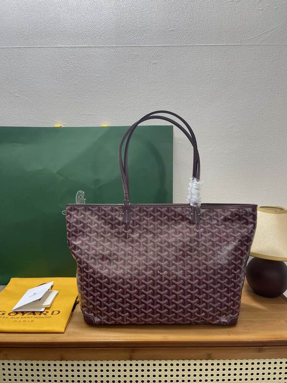 Goyard Artois MM Tote Bag in Burgundy Goyardine Canvas