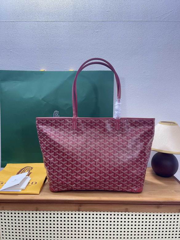 Goyard Artois MM Tote Bag in Burgundy Goyardine Canvas