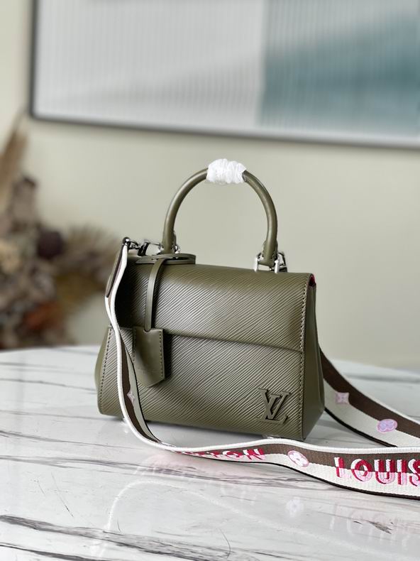 Louis Vuitton Cluny Mini Top-Handle Bag in Khaki Green Epi Leather